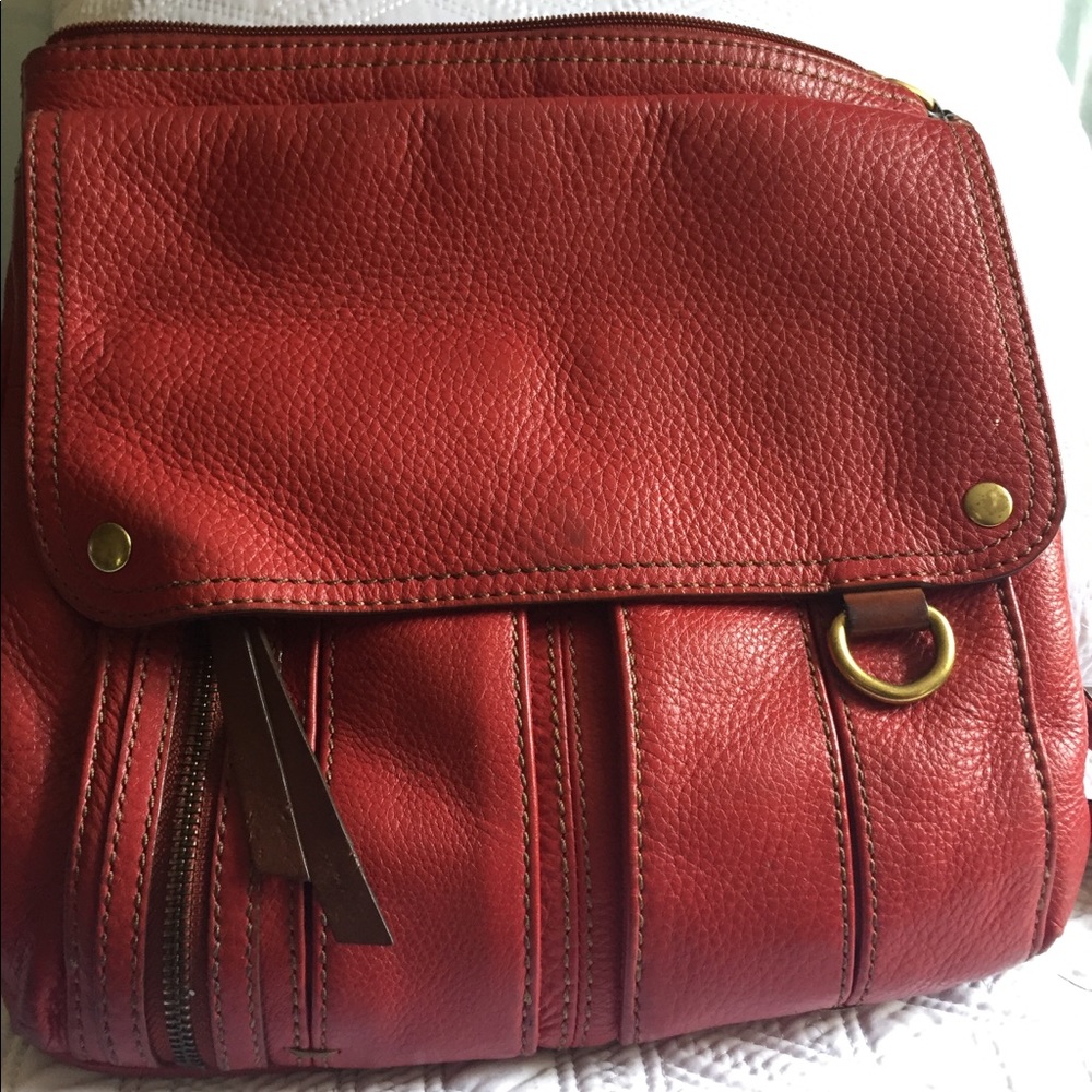 Red Fossil Morgan Traveler Used Condition